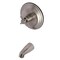 Kingston Brass Tub and Shower Faucet, 2, Wall Mount, Brushed Nickel KB2638DXTO - alternate 1